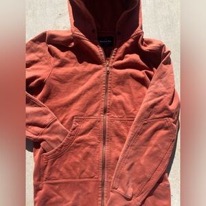 American Gint Orange-Reddish Colored Zip up Hoodie 100% Cotton